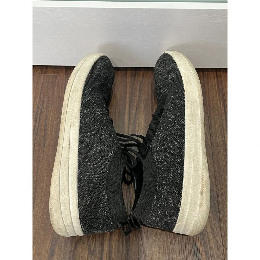FitFlop Uberknit Lace Up Sneakers‎ Black White Womens 8.5 L39-001 Comfort Shoes